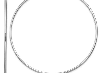 14k White Gold Polished Endless Hoop Earrings (Style XY1192)