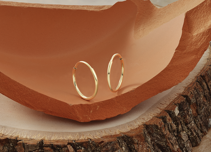 14k Endless Hoop Earring, 14 x 1.25mm