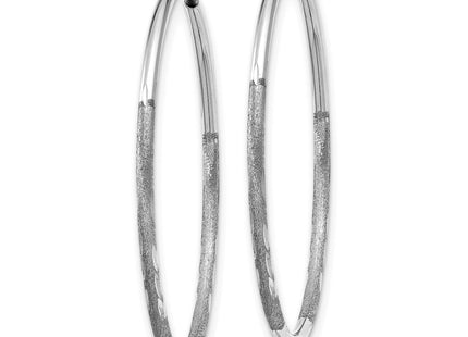 14K White Gold Diamond-cut Endless Hoop Earring (Style XY1216W)