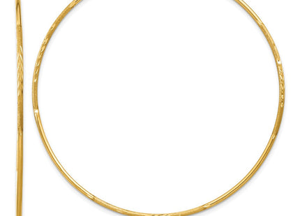 14k Diamond-cut Endless Hoop Earring (Style XY1224)