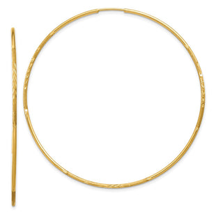14k Diamond-cut Endless Hoop Earring (Style XY1224)