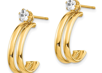 14k Yellow Gold Earrings Style XY1227 - Classique Jewelry Inc.