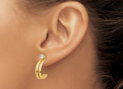 14k Yellow Gold Earrings Style XY1227 - Classique Jewelry Inc.