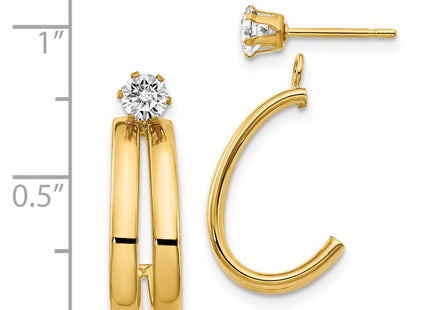 14k Yellow Gold Earrings Style XY1227 - Classique Jewelry Inc.