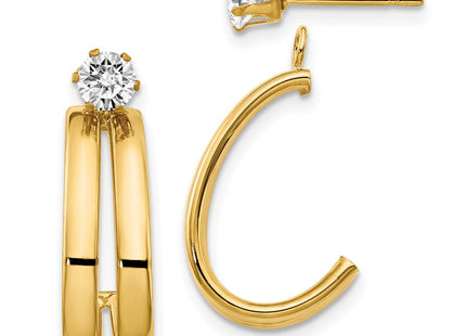 14k Yellow Gold Earrings Style XY1227 - Classique Jewelry Inc.