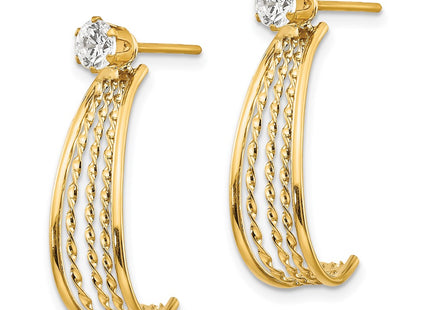 14k Yellow Gold Earrings Style XY1229 - Classique Jewelry Inc.