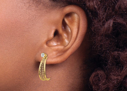 14k Yellow Gold Earrings Style XY1229 - Classique Jewelry Inc.