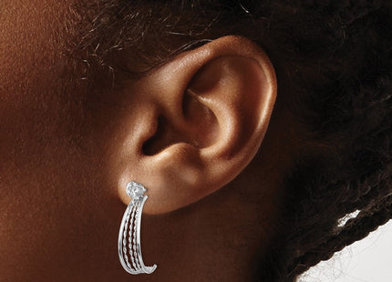 14k White Gold Earrings Style XY1230 - Classique Jewelry Inc.