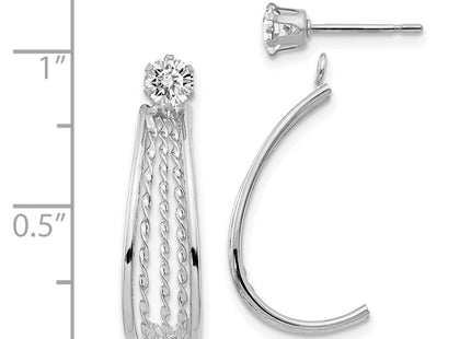 14k White Gold Earrings Style XY1230 - Classique Jewelry Inc.