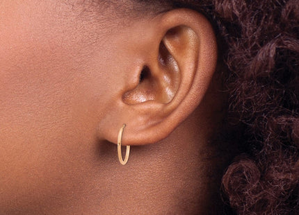 14k Rose Gold Polished Endless Hoop Earrings (Style XY1235)