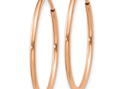 14k Rose Gold Polished Endless Hoop Earrings (Style XY1237)