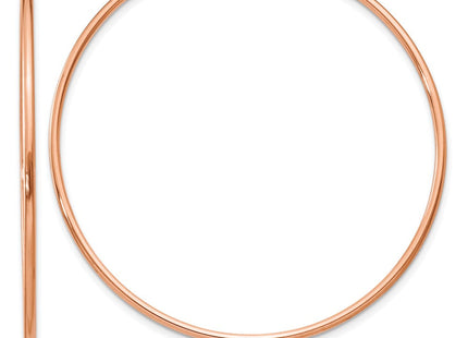 14k Rose Gold Polished Endless Hoop Earrings (Style XY1240)