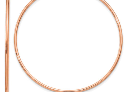 14k Rose Gold Polished Endless Hoop Earrings (Style XY1241)