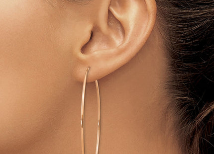 14k Rose Gold Polished Endless Hoop Earrings (Style XY1243)