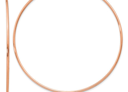 14k Rose Gold Polished Endless Hoop Earrings (Style XY1243)
