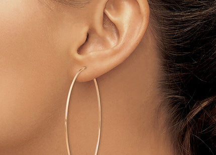 14k Rose Gold Polished Endless Hoop Earrings (Style XY1244)