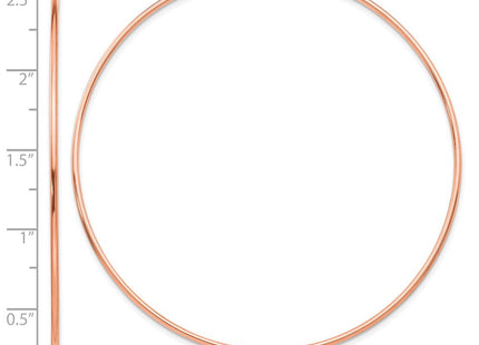 14k Rose Gold Polished Endless Hoop Earrings (Style XY1244)