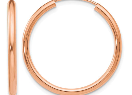 14K rose gold hoop earrings