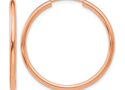 14K rose gold hoop earrings