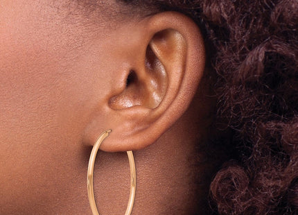 14k Rose Gold Polished Endless Hoop Earrings (Style XY1254)