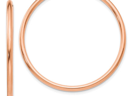 14k Rose Gold Polished Endless Hoop Earrings (Style XY1254)