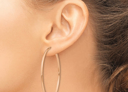 14k Rose Gold Polished Endless Hoop Earrings (Style XY1255)