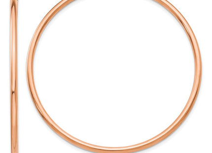 14k Rose Gold Polished Endless Hoop Earrings (Style XY1255)