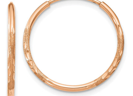14K rose gold hoop earrings