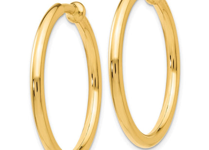 14k Non-Pierced Hoops Earrings (Style XY418)