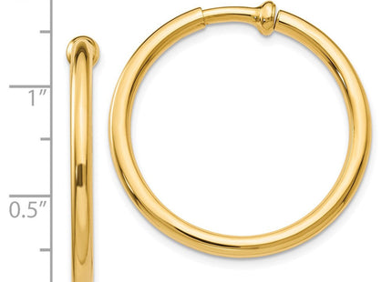 14k Non-Pierced Hoops Earrings (Style XY418)