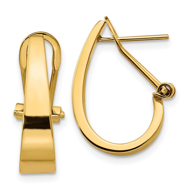 14k Yellow Gold Earrings Style XY607 - Classique Jewelry Inc.
