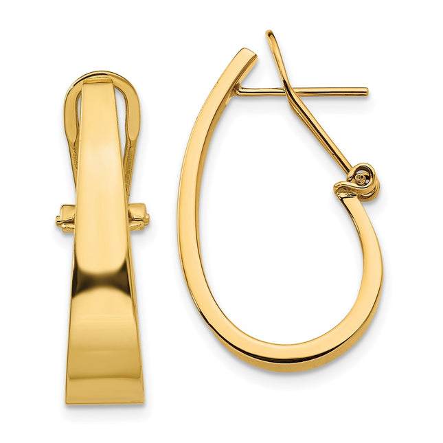 14k Yellow Gold Earrings Style XY608 - Classique Jewelry Inc.