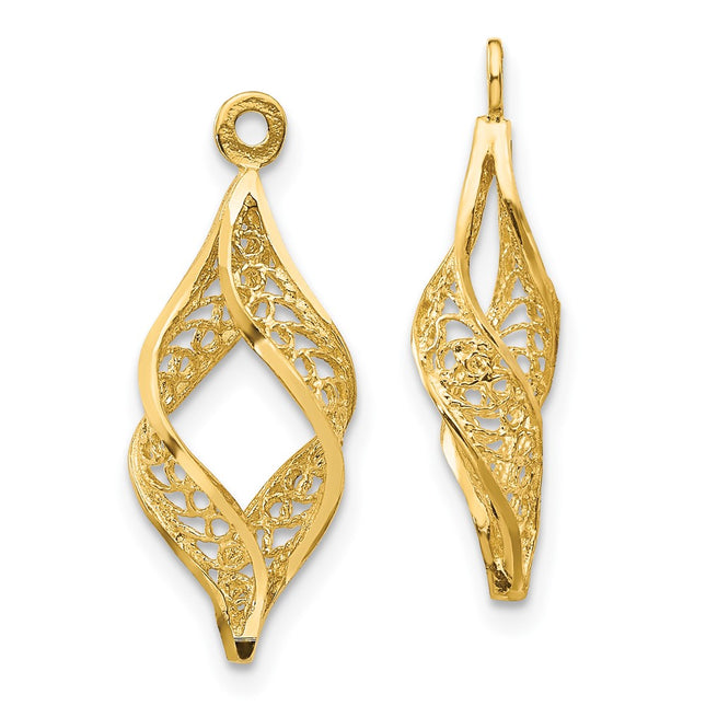 14k Yellow Gold Earrings Style XY656 - Classique Jewelry Inc.