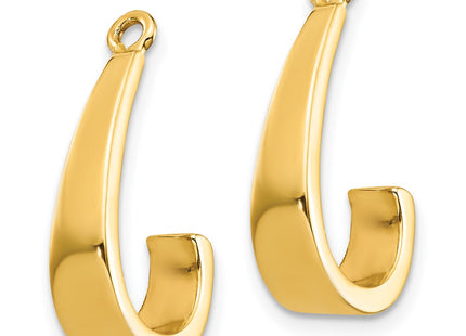 14K gold hoop earrings, alternate view