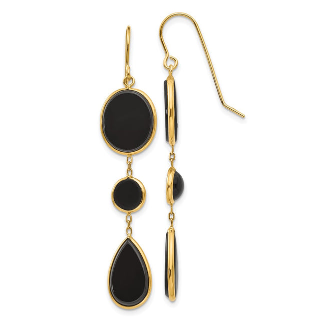 14k Yellow Gold Earrings Style XY823 - Classique Jewelry Inc.