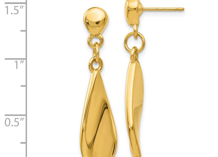 14k Yellow Gold Earrings Style XY950 - Classique Jewelry Inc.
