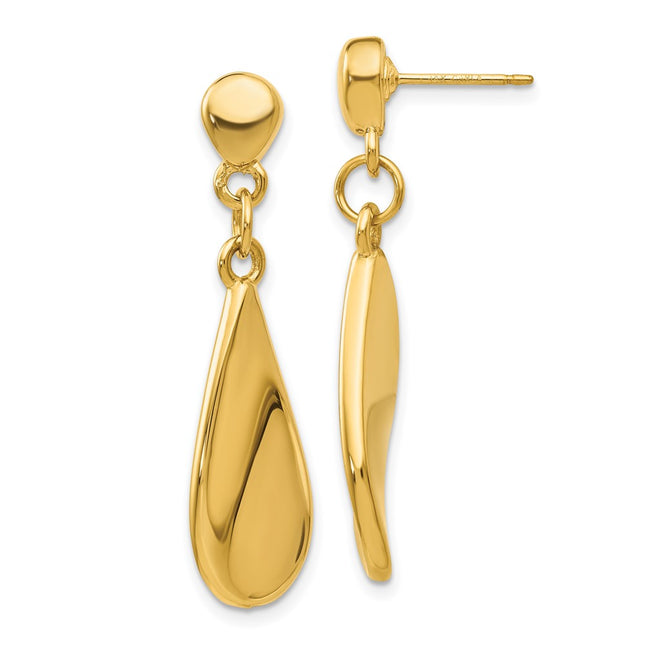 14k Yellow Gold Earrings Style XY950 - Classique Jewelry Inc.