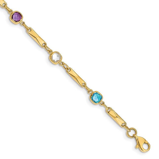 14k Yellow Gold Bracelets Style Y12739RB - Classique Jewelry Inc.