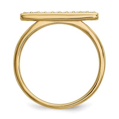 14K Diamond Bar Ring