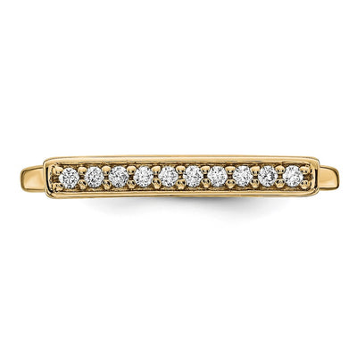 14K Diamond Bar Ring
