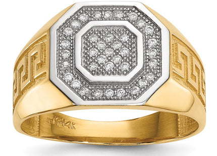 14k Yellow & Rhodium Rings Style Y13802 - Classique Jewelry Inc.