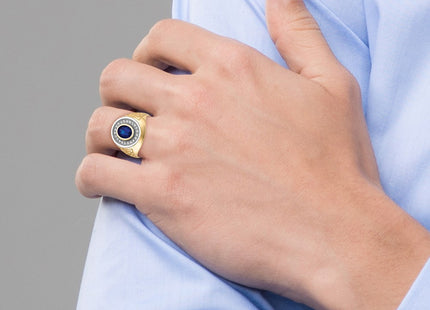 14k Yellow & Rhodium Rings Style Y13803 - Classique Jewelry Inc.