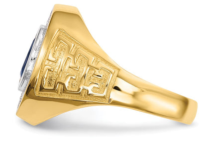 14k Yellow & Rhodium Rings Style Y13803 - Classique Jewelry Inc.