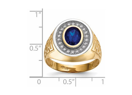 14k Yellow & Rhodium Rings Style Y13803 - Classique Jewelry Inc.