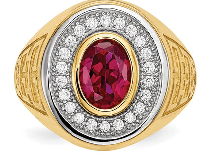 14k Yellow & Rhodium Rings Style Y13804 - Classique Jewelry Inc.