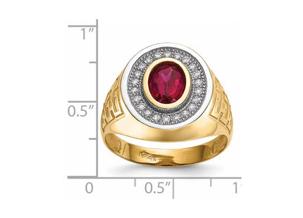 14k Yellow & Rhodium Rings Style Y13804 - Classique Jewelry Inc.