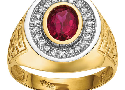 14k Yellow & Rhodium Rings Style Y13804 - Classique Jewelry Inc.