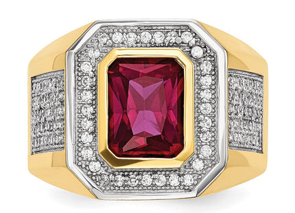 14k Yellow & Rhodium Rings Style Y13806 - Classique Jewelry Inc.