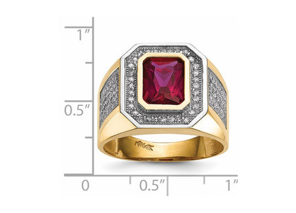 14k Yellow & Rhodium Rings Style Y13806 - Classique Jewelry Inc.