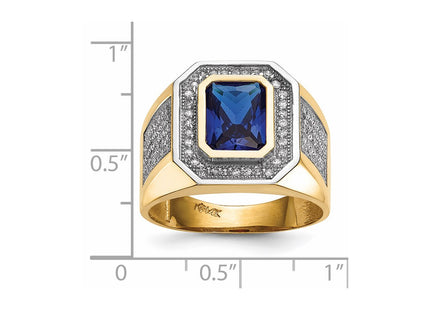 14k Yellow & Rhodium Rings Style Y13807 - Classique Jewelry Inc.